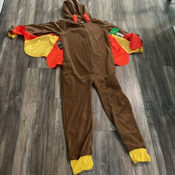 Tipsy Elves Unisex Brown Turkey Thanksgiving Jumpsuit Small NEW - Picture 6 of 9